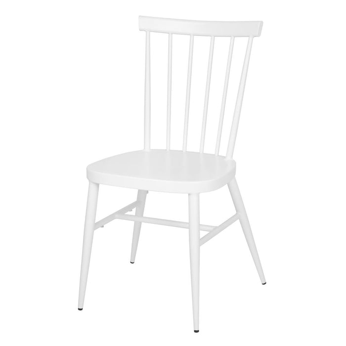 Bolero Windsor Aluminium White Chairs White (Pack of 4) - DP718 - Simply Hospitality NZ