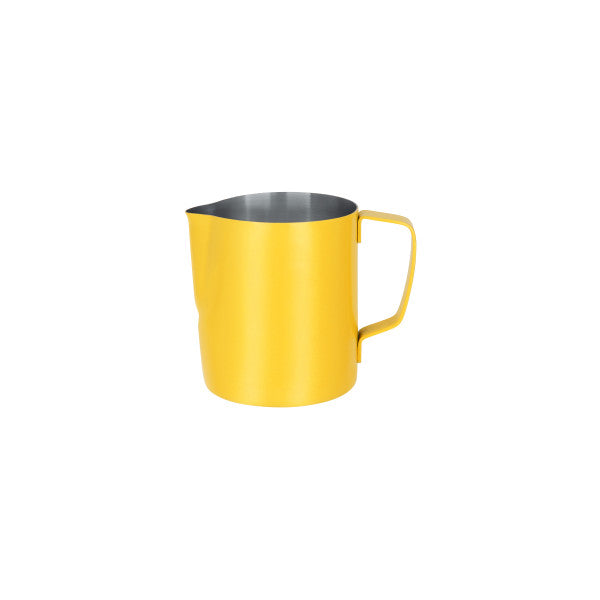 Brew 600ml Yellow powder-coated milk frothing jug