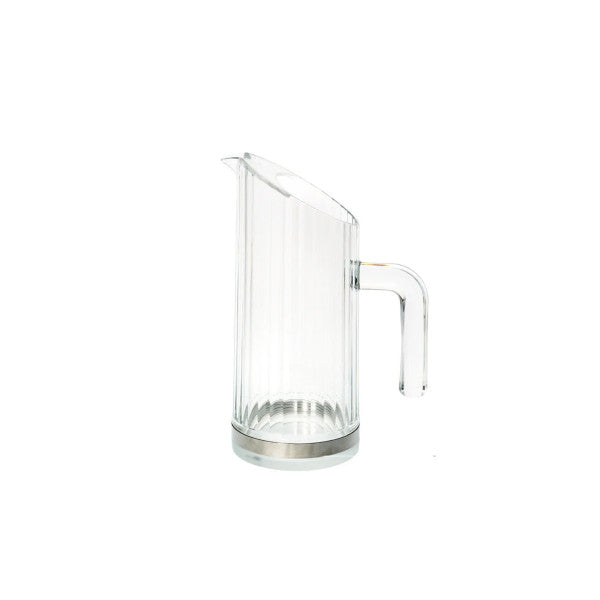 D-Still Bamboo 1 litre clear polycarbonate water pitcher with removable base