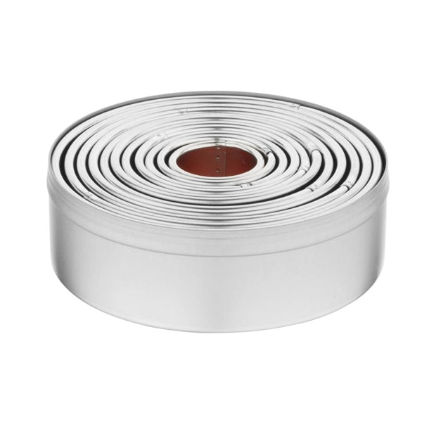 Vogue 11-piece plain round pastry cutter set E013