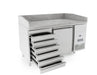Atosa Pizza Table Fridge with Drawers - 1510mm - 1 Door & Drawers - EPF3490