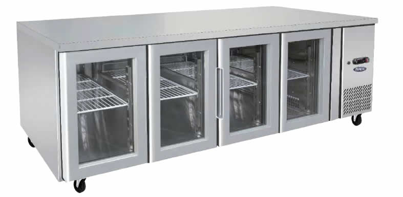Atosa Glass Door Refrigerated Counter - 2230mm - 4 Door - EPF3741