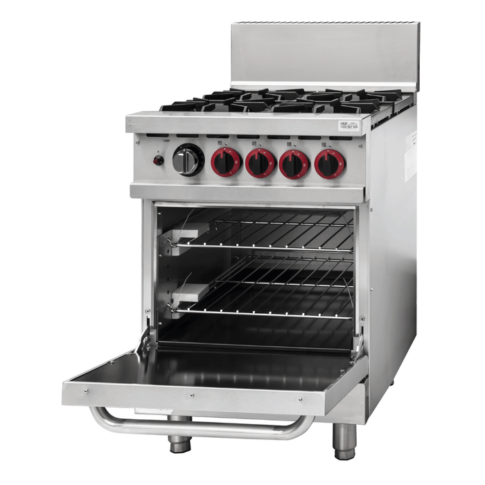 Gasmax GBS4TS 4 Burner Commercial Gas Range with Oven - GBS4TS Natural Gas - view 3 - Simply Hospitality NZ