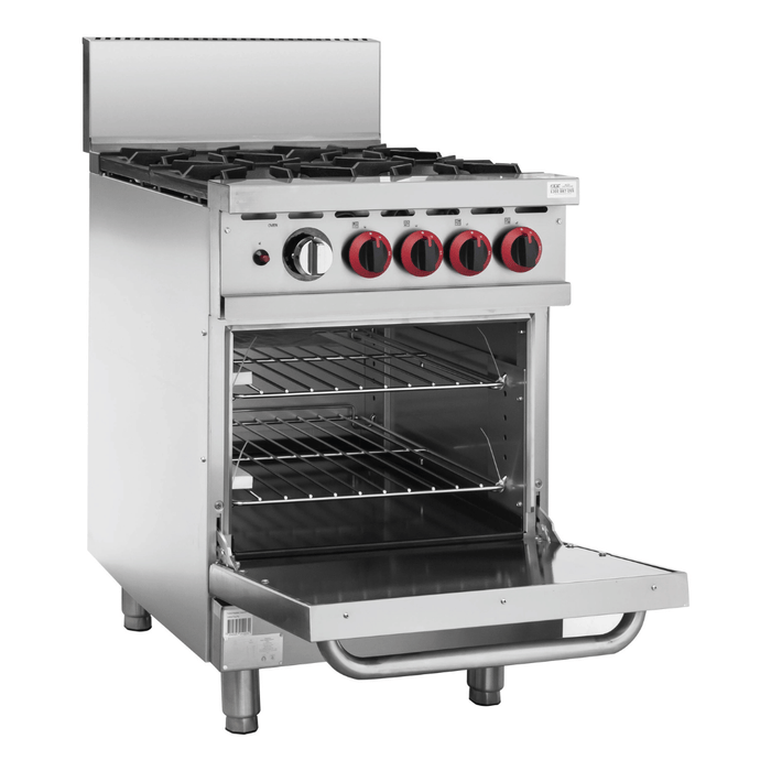 Gasmax GBS4TS 4 Burner Commercial Gas Range with Oven - GBS4TS Natural Gas - view 4 - Simply Hospitality NZ