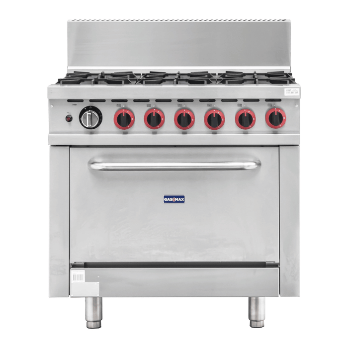 Gasmax GBS6TS 6 Burner Commercial Gas Range with Oven - GBS6TS Natural Gas - Simply Hospitality NZ