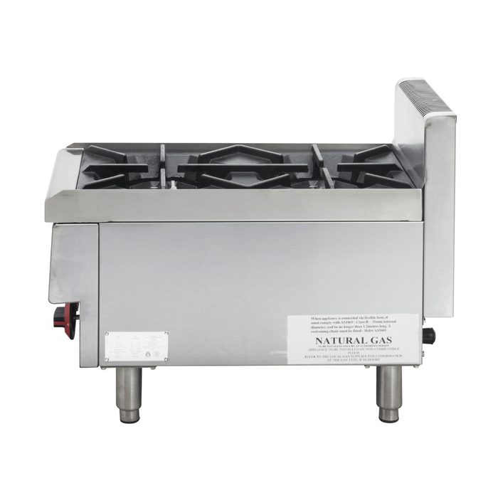 Gasmax JUS-TR 2 Burner Benchtop Gas Cooktop - JUS-TR-2B Natural Gas - view 5 - Simply Hospitality NZ