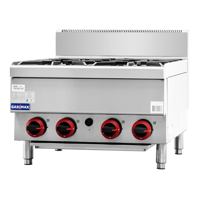 Gasmax JUS-TR 4 Burner Benchtop Gas Cooktop - JUS-TR-4B Natural Gas - view 5 - Simply Hospitality NZ