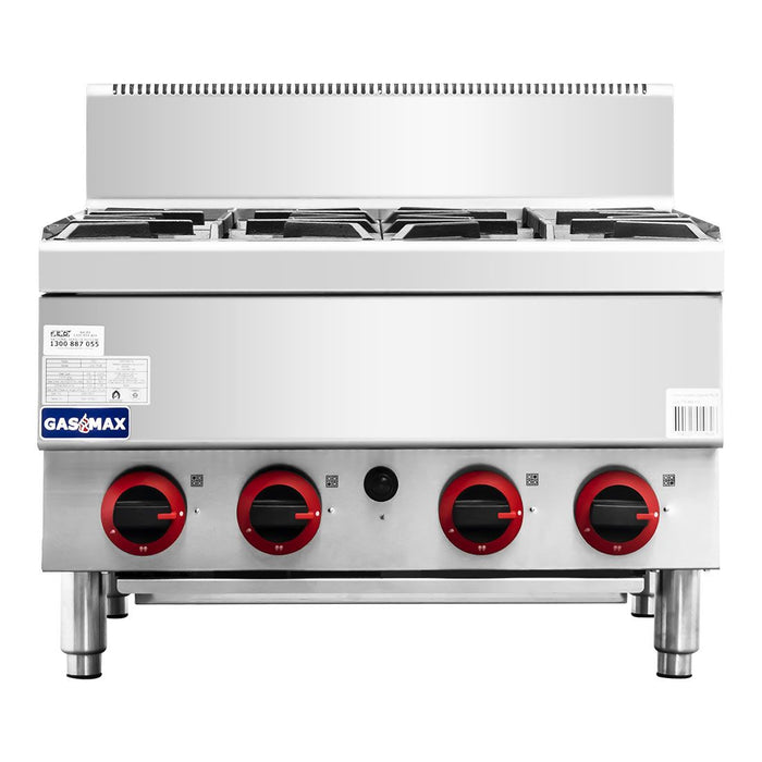 Gasmax JUS-TR 4 Burner Benchtop Gas Cooktop - JUS-TR-4B Natural Gas - view 6 - Simply Hospitality NZ