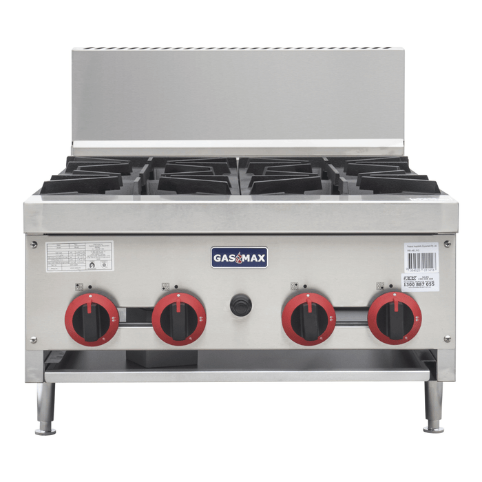Gasmax RB-4 4 Burner Commercial Gas Cooktop - RB-4E Natural Gas - Simply Hospitality NZ