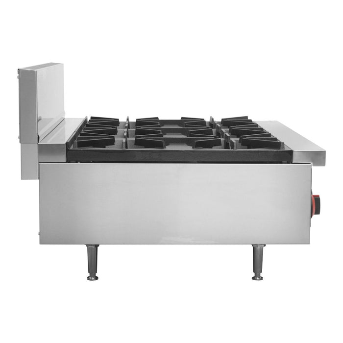 Gasmax RB-6 6 Burner Commercial Gas Cooktop - RB-6E Natural Gas - view 4 - Simply Hospitality NZ
