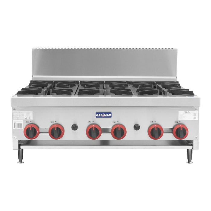 Gasmax RB-6 6 Burner Commercial Gas Cooktop - RB-6EULPG LPG - view 7 - Simply Hospitality NZ