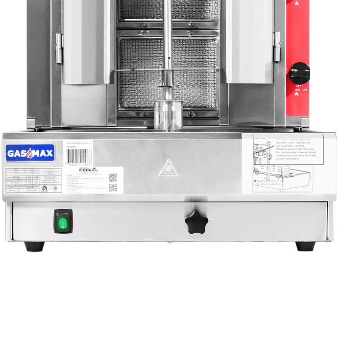 Gasmax KB-4 4 Burner Semi-Automatic Kebab Machine - KB-4LPG LPG - view 13 - Simply Hospitality NZ
