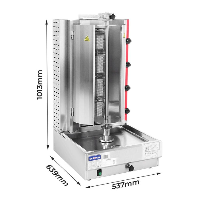Gasmax KB-4 4 Burner Semi-Automatic Kebab Machine - KB-4LPG LPG - view 2 - Simply Hospitality NZ