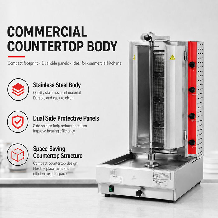 Gasmax KB-4 4 Burner Semi-Automatic Kebab Machine - KB-4LPG LPG - view 8 - Simply Hospitality NZ