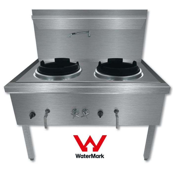 Gasmax WW-2C Double Waterless Chimney Wok Burner - WW-2LC LPG - view 2 - Simply Hospitality NZ