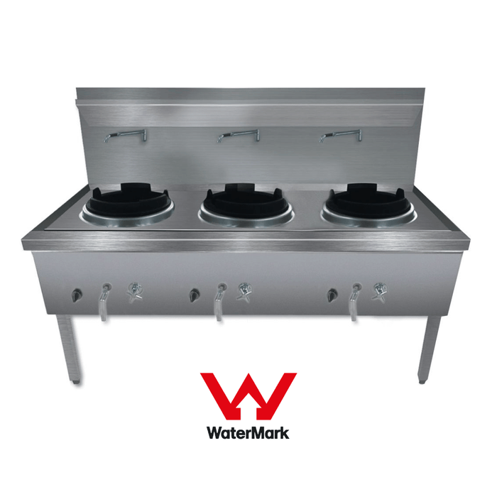 Gasmax WW-3C Triple Waterless Chimney Wok Burner - WW-3LC LPG - view 2 - Simply Hospitality NZ