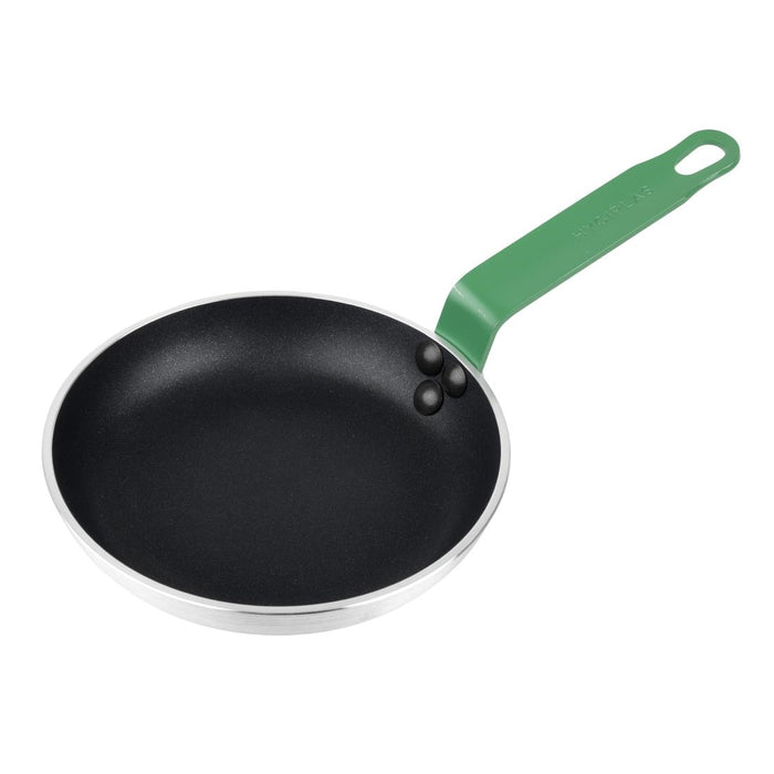 Hygiplas Aluminium Non-stick Teflon Platinum Plus Frying Pan Green Handle 20cm - HT961 - Simply Hospitality NZ