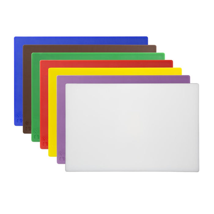 Hygiplas AntiBacterial Low Density Chopping Boards 450x300x10mm (7 Pack) - CH046 - Simply Hospitality NZ