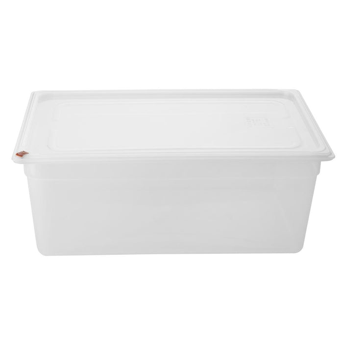 Hygiplas Click PP 1/1 GN Container with Lid & 7 Colour Clips 200mm 25,6Ltr (2 Pack) - FZ088 - Simply Hospitality NZ
