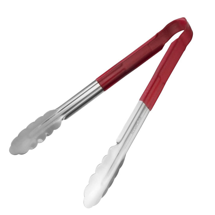 Hygiplas Colour Coded Red Serving Tongs 300mm - CB154 - Simply Hospitality NZ
