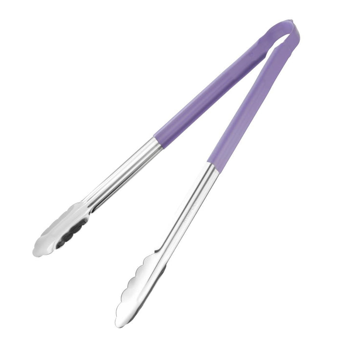 Hygiplas Colour Coded Serving Tong Purple 405mm - HC853 - Simply Hospitality NZ