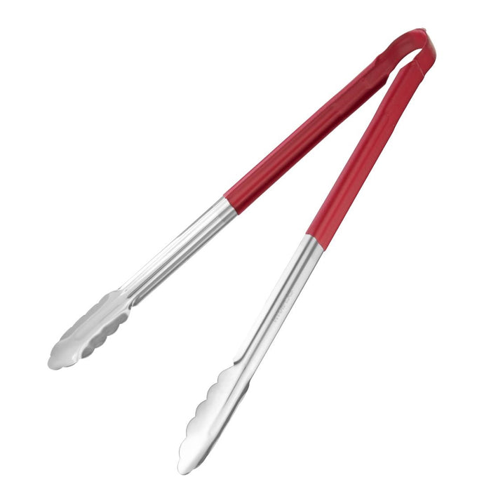 Hygiplas Colour Coded Serving Tong Red 405mm - HC854 - Simply Hospitality NZ