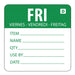 Hygiplas Dissolvable Day of the Week Labels Friday (250 Pack) - GH355 - Simply Hospitality NZ