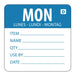 Hygiplas Dissolvable Day of the Week Labels Monday (250 Pack) - GH351 - Simply Hospitality NZ