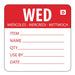 Hygiplas Dissolvable Day of the Week Labels Wednesday (250 Pack) - GH353 - Simply Hospitality NZ
