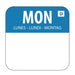 Hygiplas Dissolvable Food Rotation Labels Monday (1000 Pack) - U777 - Simply Hospitality NZ