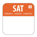 Hygiplas Dissolvable Food Rotation Labels Saturday (1000 Pack) - U782 - Simply Hospitality NZ
