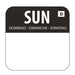 Hygiplas Dissolvable Food Rotation Labels Sunday (1000 Pack) - U783 - Simply Hospitality NZ
