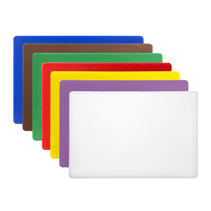 Hygiplas Low Density Chopping Boards 450x300x20mm (7 Pack) - CH044 - Simply Hospitality NZ