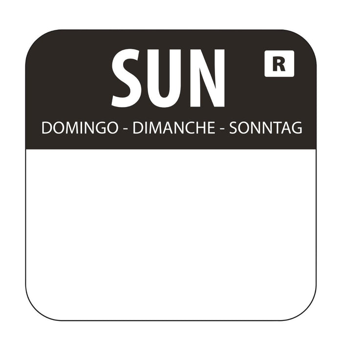 Hygiplas Removable Colour Coded Food Labels Sunday (1000 Pack) - L930 - Simply Hospitality NZ