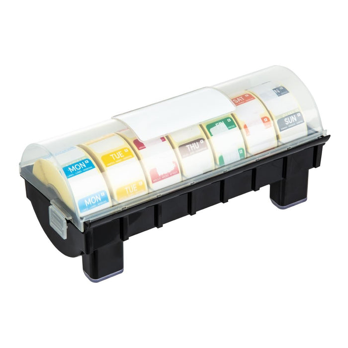 Hygiplas Removable Colour Coded Food Labels with 25mm (1") Dispenser - GH473 - Simply Hospitality NZ