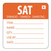 Hygiplas Removable Day of the Week Label Saturday (500 Pack) - L071 - Simply Hospitality NZ