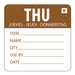 Hygiplas Removable Day of the Week Label Thursday (500 Pack) - L069 - Simply Hospitality NZ