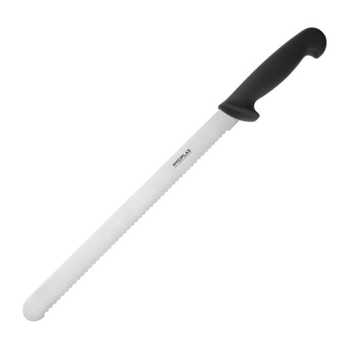 Hygiplas Serrated Slicer Black 305mm - C580 - Simply Hospitality NZ