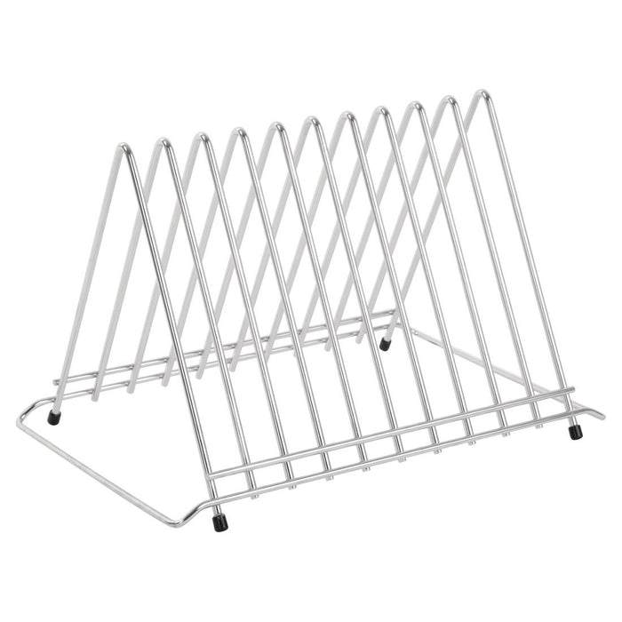 Hygiplas Stainless Steel Heavy Duty Chopping Board Rack - 10 Slots - DP037 - Simply Hospitality NZ