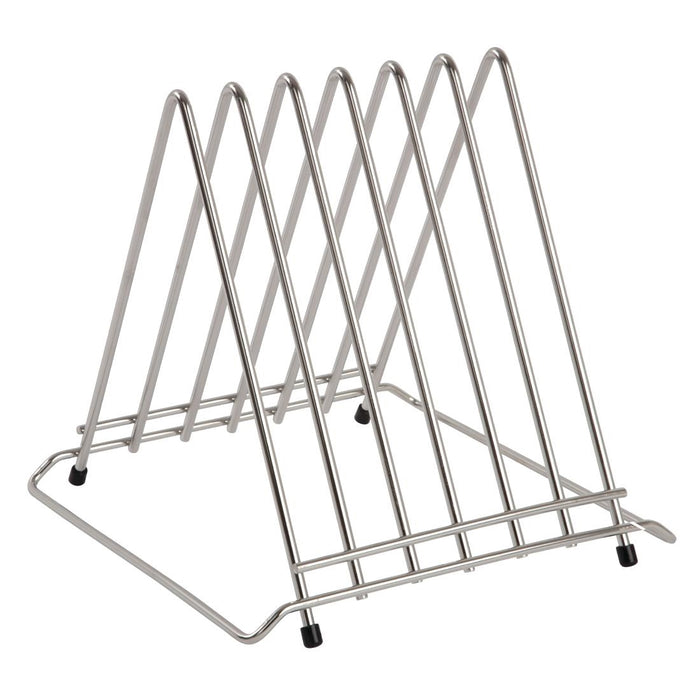 Hygiplas Stainless Steel Triangle Chopping Board Rack - 6x 30mm Slots - J027 - Simply Hospitality NZ