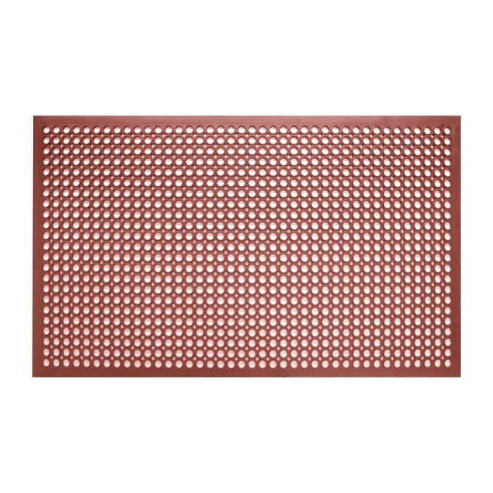 Jantex Rubber Grease-resistant Anti-Fatigue Mat Red - 1500 x 900mm - GF017 - Simply Hospitality NZ