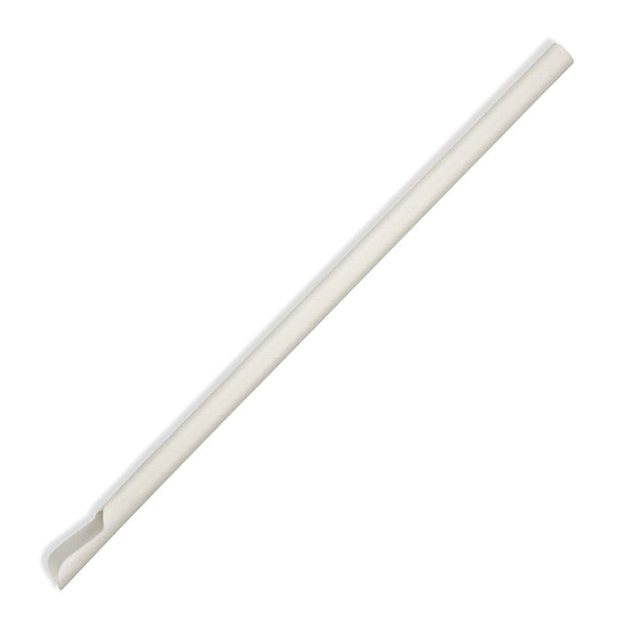 BioPak Paper Spoon BioStraws – 8mm Individually Wrapped Spoon Straw