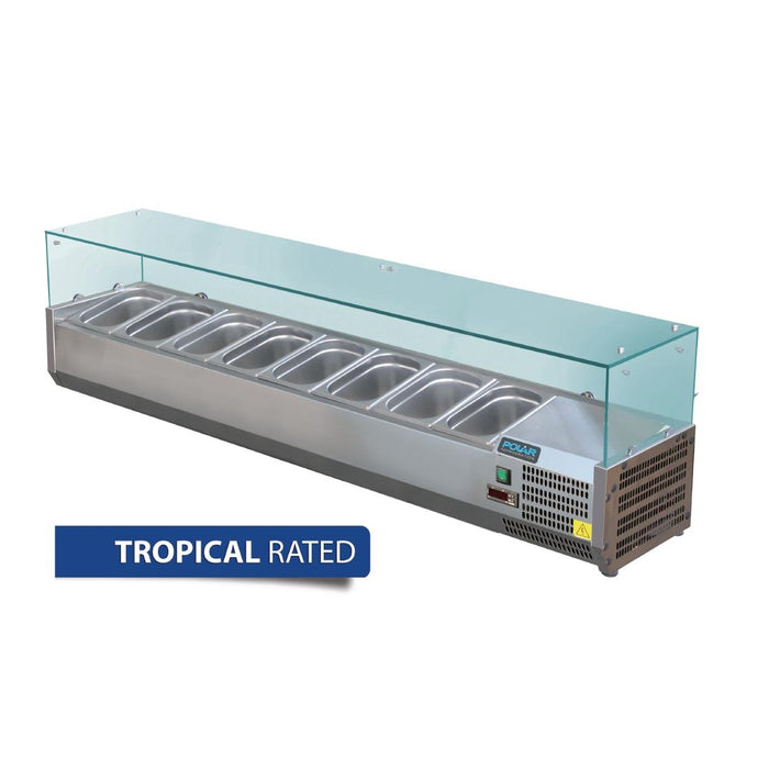 Polar G-Series 1800mm Countertop Prep Fridge 8 x 1/3 GN GD877-A - Simply Hospitality NZ