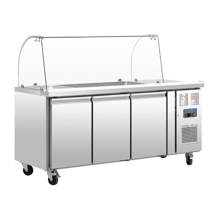 Polar U-Series Triple Door Refrigerated Gastronorm Saladette Counter – CT394-A - CT394-A - Simply Hospitality NZ