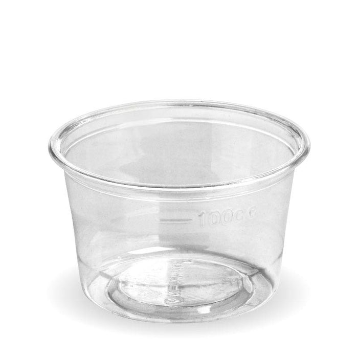 BioPak Clear PLA Sauce Cups – 140ml Clear Sauce