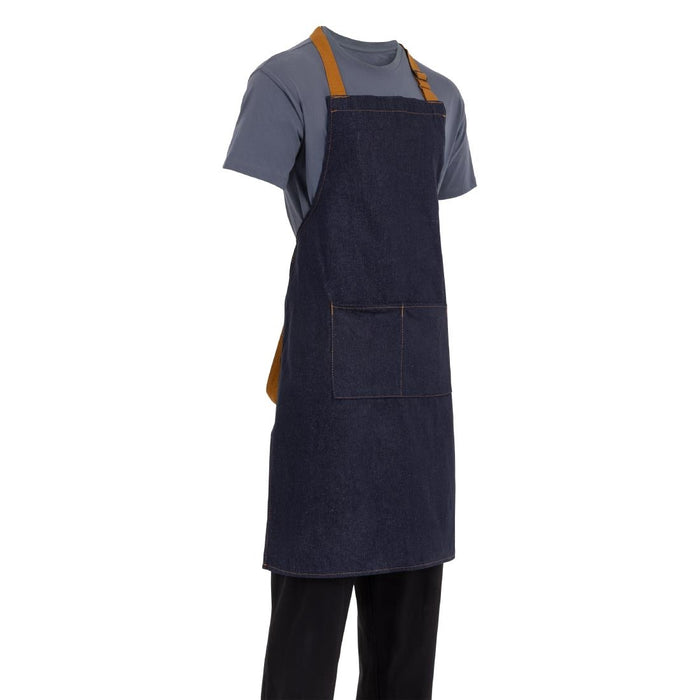 Whites Southside Bib Apron Blue Denim - B980 - Simply Hospitality NZ