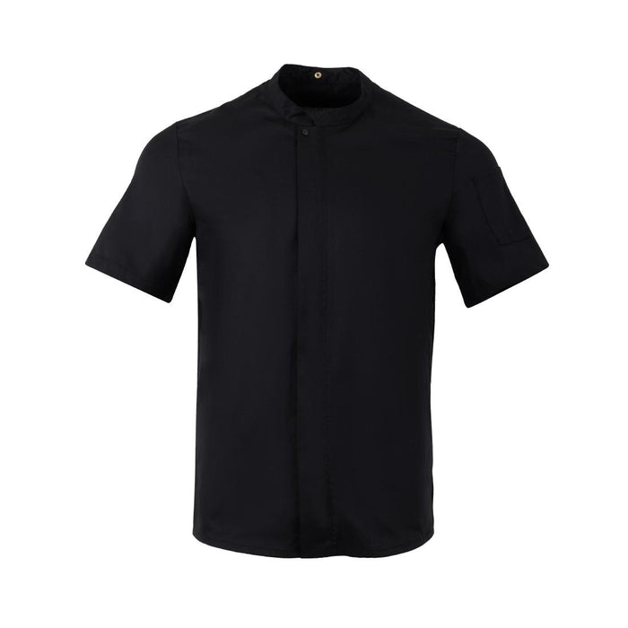 Southside Harlem Chef Jacket Black Short Sleeve Mesh - BA115-S - Simply Hospitality NZ
