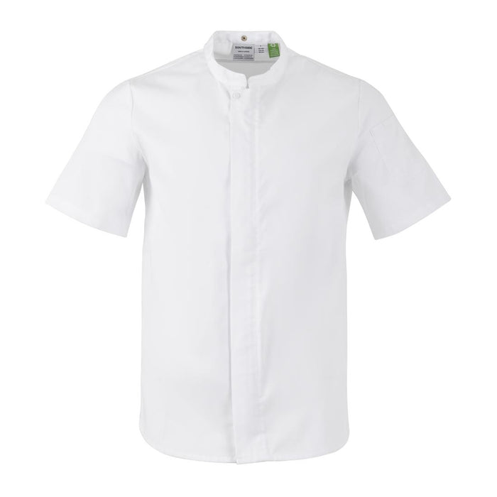 Southside Harlem Chef Jacket White Short Sleeve Mesh - BA116-S - Simply Hospitality NZ