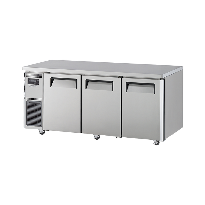 Turbo Air KUR18-3-N 538L three door stainless steel underbench chiller - Simply Hospitality NZ