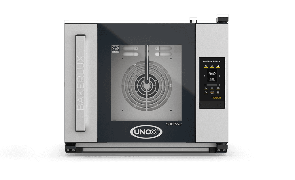 Unox BAKERLUX SHOP.Pro TOUCH Touchscreen Convection Oven with Humidity – 4-Tray 460×330mm – Electric — XEFR-04HS-ETLV